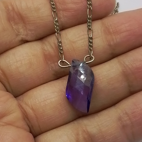 Purple Cut Pendent Necklace - Picture 5 of 6